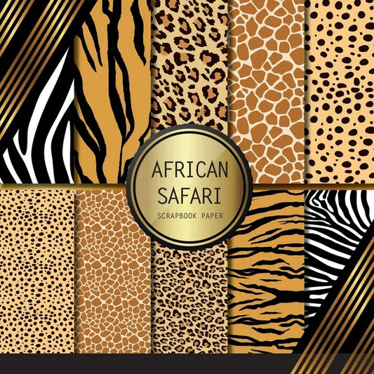 Scrapbook Paper: African Safari: Double Sided Craft Paper For Card Making, Origami & DIY Projects Scrapbooking Paper Pad - Paperback