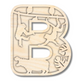 Unfinished Wood Layered Themed Letters | Jungle Animals | A-Z | 2 Piece | up to 24"