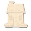 Unfinished Wood Etched Cabin Shape | Paint By Line Crafts | up to 30" DIY