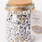 LOVE Square Letter Bead DIY Beaded Bracelet Jar