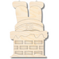 Unfinished Wood Santa Chimney Door Sign Kit | Wood Craft Cutouts | 1/4" Thick |