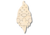 Unfinished Wood Layered Hanging Gnome Holding Leaf | 2 Layers | up to 46"