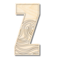 Unfinished Wood Layered Themed Letters | Wave | A-Z | 2 Piece | up to 24"