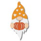 Unfinished Wood Layered Hanging Heart Gnome Holding Pumpkin | 2 Layers | up to 46"