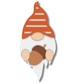 Unfinished Wood Layered Hanging Gnome Holding Acorn | 2 Layers | up to 46"