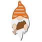 Unfinished Wood Layered Hanging Gnome Holding Turkey Leg | 2 Layers | up to 46"