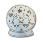 Unfinished Wood Etched Gingerbread Snow Globe Shape | Paint By Line Crafts | up to 30" DIY