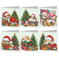 Christmas Style 6 Combination Puppy Style Handmade Greeting Cards