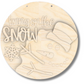 Unfinished Wood Bring On The Snow Door Sign Kit | Wood Craft Cutouts | 1/4" Thick |