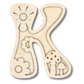 Unfinished Wood Layered Themed Letters | Groovy | A-Z | 2 Piece | up to 24"