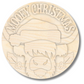 Unfinished Wood Mooey Christmas Door Sign Kit | Wood Craft Cutouts | 1/4" Thick |
