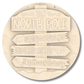 Unfinished North Pole Directions Door Sign Kit | Wood Craft Cutouts | 1/4" Thick |