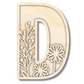Unfinished Wood Layered Themed Letters | Wild Flowers | A-Z | 2 Piece | up to 24"