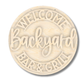 Unfinished Wood Backyard Bar and Grill Door Sign Kit | Wood Craft Cutouts | 1/4" Thick |