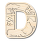 Unfinished Wood Layered Themed Letters | Jungle Animals | A-Z | 2 Piece | up to 24"