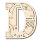 Unfinished Wood Layered Themed Letters | Construction | A-Z | 2 Piece | up to 24"