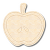 Unfinished Wood Etched Half Apple Shape | Paint By Line Crafts | up to 30" DIY