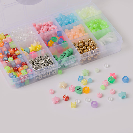 Alien Neon Letter Beads Stretch Word Bracelet DIY Box Kit