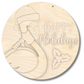 Unfinished Wood Happy Holidays Flamingo Door Sign Kit | Wood Craft Cutouts | 1/4" Thick |