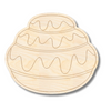 Unfinished Wood Etched Cinnnamon Bun Shape | Paint By Line Crafts | up to 30" DIY