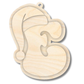 Unfinished Wood Layered Letter Santa Hat Tags | A-Z | 4 Piece | 6" Tall | 1/8" Wood | Wood Craft DIY