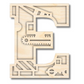 Unfinished Wood Layered Themed Letters | Construction | A-Z | 2 Piece | up to 24"