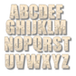 Unfinished Wood Layered Themed Letters | Wave | A-Z | 2 Piece | up to 24"