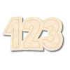 Unfinished Wood Etched 123 Shape | Paint By Line Crafts | up to 30" DIY