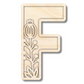 Unfinished Wood Layered Themed Letters | Wild Flowers | A-Z | 2 Piece | up to 24"