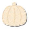 Unfinished Wood Etched Pumpkin Shape | Paint By Line Crafts | up to 30" DIY