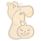 Unfinished Wood Layered Letter Halloween Ghost & Pumpkin Tags | A-Z | 4 Piece | 6" Tall | 1/8" Wood | Wood Craft DIY