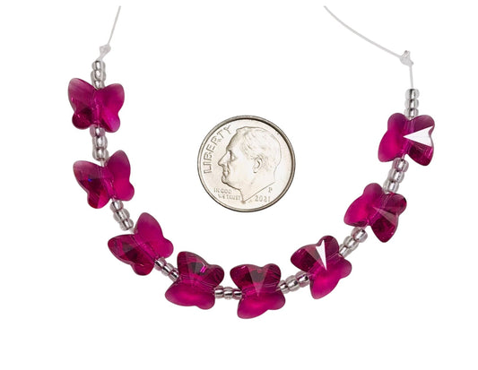 Swarovski Crystal Beads - Article 5754 - 10mm - Fuchsia