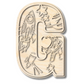 Unfinished Wood Layered Themed Letters | Space | A-Z | 2 Piece | up to 24"