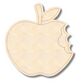Unfinished Wood Etched Bitten Apple  Shape | Paint By Line Crafts | up to 30" DIY