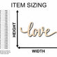 Unfinished Wood Cursive Love Craft | Valentine's Day Wedding DIY | Up to 46"