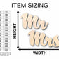 Mr. & Mrs. Sign Unfinished Wood Cutout Home Decor DIY Wedding