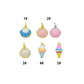 Colorful Enamel Shell Icecream Pendant charm, Sku#A509