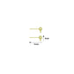 Gold SilverBall Shape Stud Earrings with loop, Sku#A513
