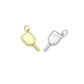 Clear CZ Gold Silver Pickleball Paddle Charm-sports pendant charms, sku#A517