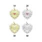 Gold Silver Radiant Heart Charm Pendant, Sku#A518