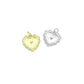 Gold Silver Radiant Heart Charm Pendant, Sku#A518