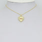 Gold Silver Radiant Heart Charm Pendant, Sku#A518