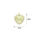 Gold Silver Radiant Heart Charm Pendant, Sku#A518