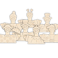 NEW Unfinished Wood Layered Holiday Geese Shelf Sitter | 8" Wide| 1/2" and 1/4" Wood | Wood Craft DIY