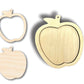 Unfinished Wood 2 Layer Apple Shadowbox Shape | DIY Craft Cutout | up to 46" DIY