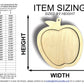 Unfinished Wood 2 Layer Apple Shadowbox Shape | DIY Craft Cutout | up to 46" DIY
