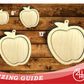 Unfinished Wood 2 Layer Apple Shadowbox Shape | DIY Craft Cutout | up to 46" DIY