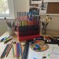 Large 48 Colored Pencil Caddy with Back Storage