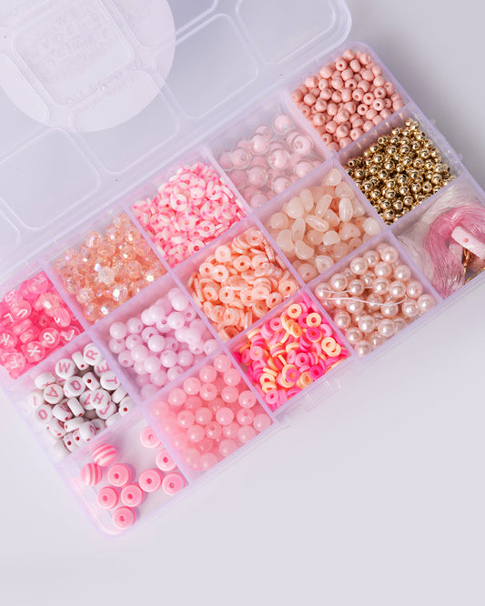 Shades of Pink DIY Letter Bead Box