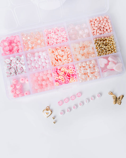 Shades of Pink DIY Letter Bead Box
